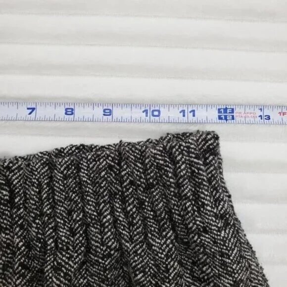 J.Crew Factory Tweed Herringbone Wool Blend Academia Sidewalk Skirt Size 00 - Picture 8 of 12